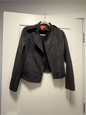 Women’s Black Suede Moto Jacket